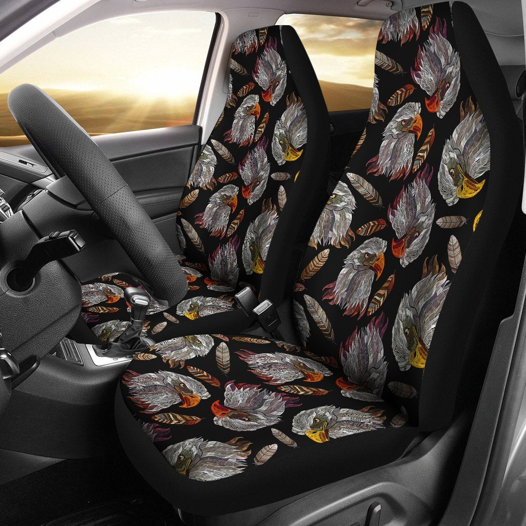 Eagle Pattern Print Universal Fit Car Seat Covers-grizzshop