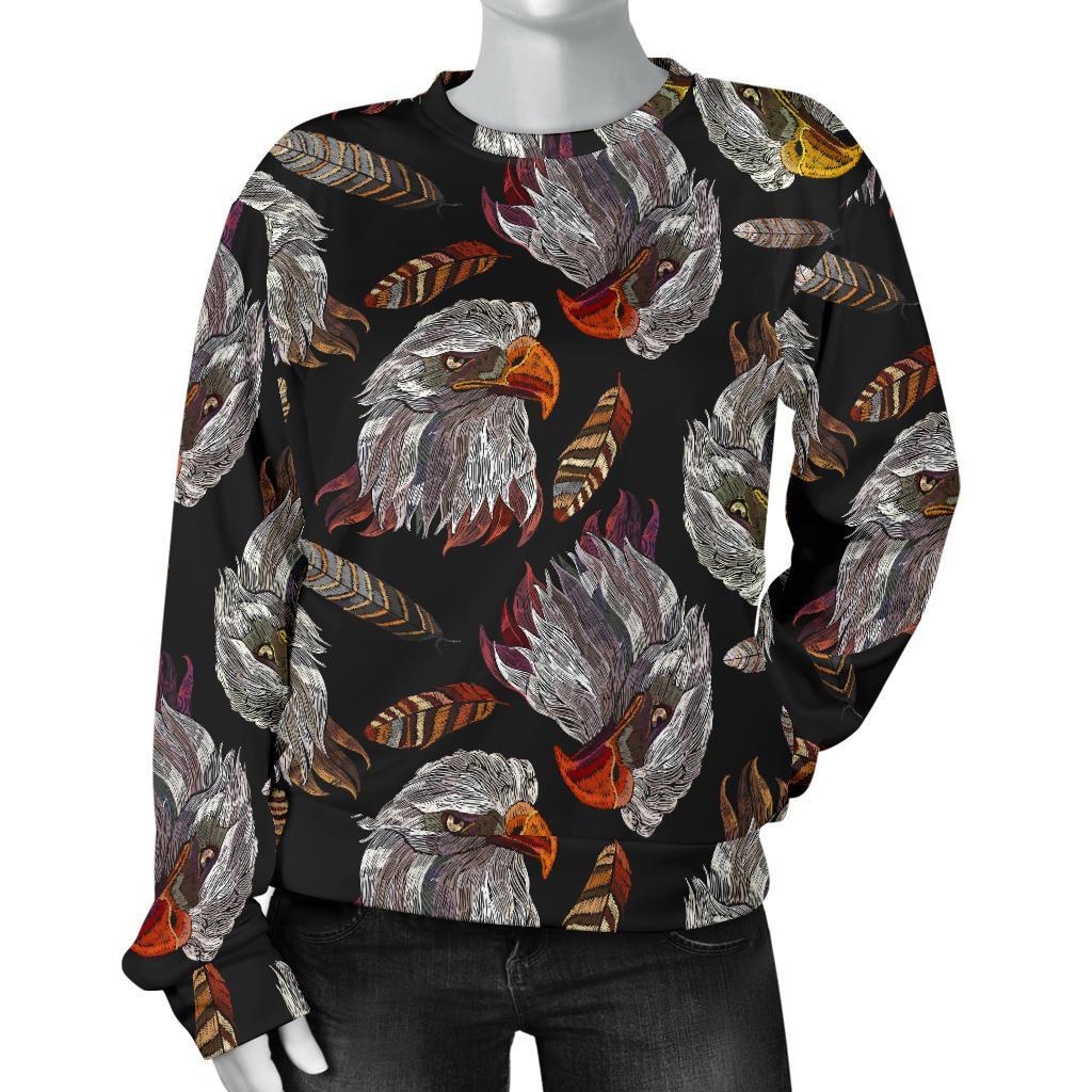 Eagle Pattern Print Women's Sweatshirt-grizzshop