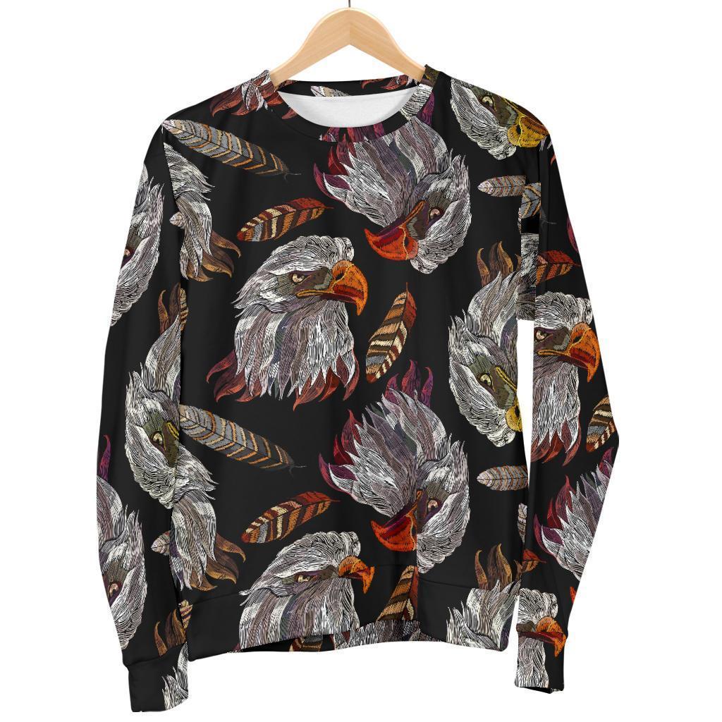 Eagle Pattern Print Women's Sweatshirt-grizzshop