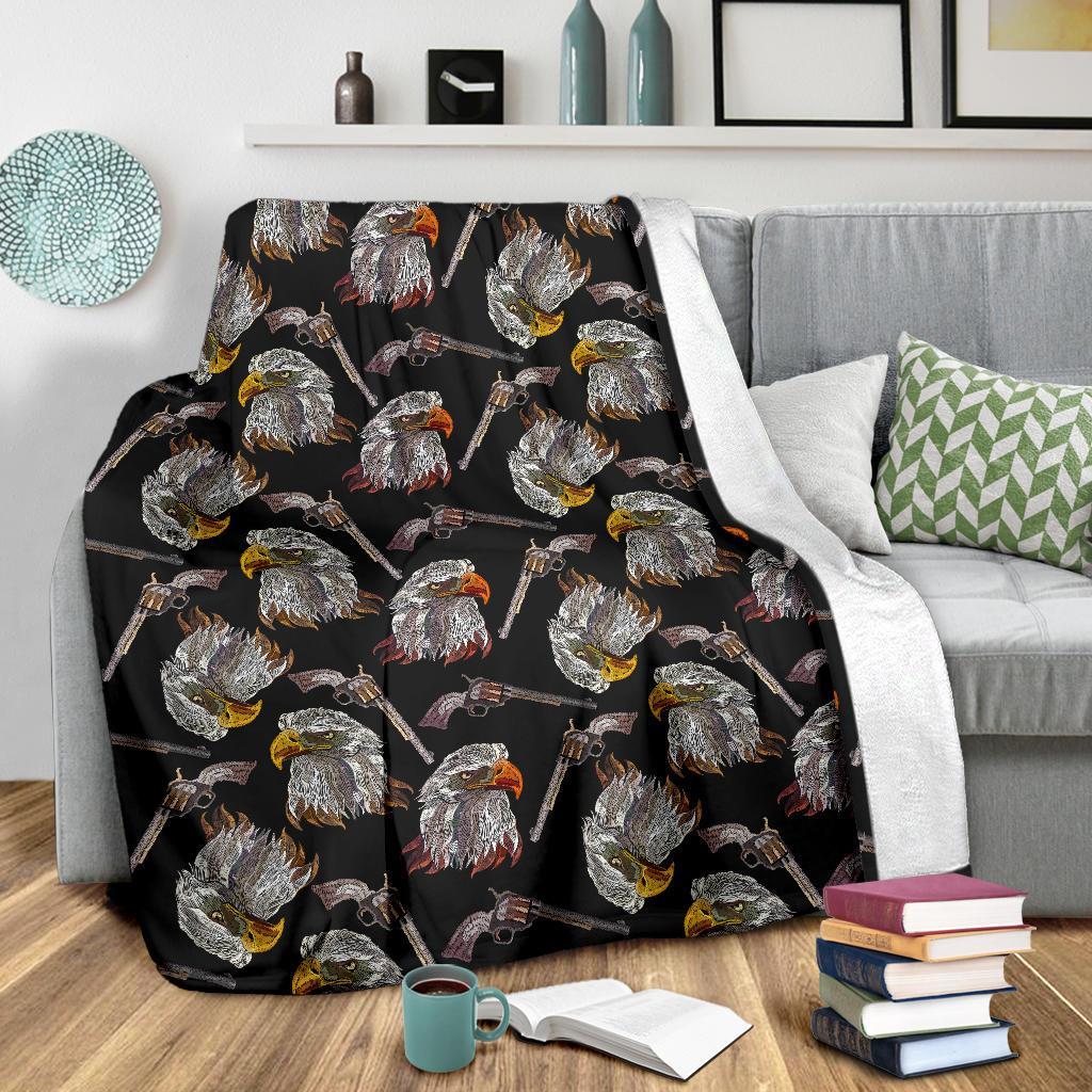 Eagle Print Pattern Blanket-grizzshop