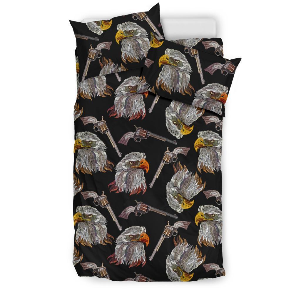 Eagle Print Pattern Duvet Cover Bedding Set-grizzshop