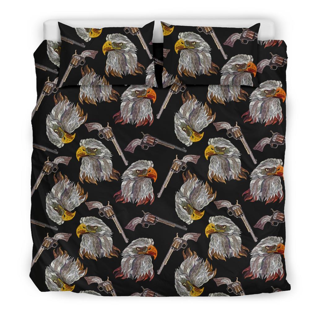 Eagle Print Pattern Duvet Cover Bedding Set-grizzshop