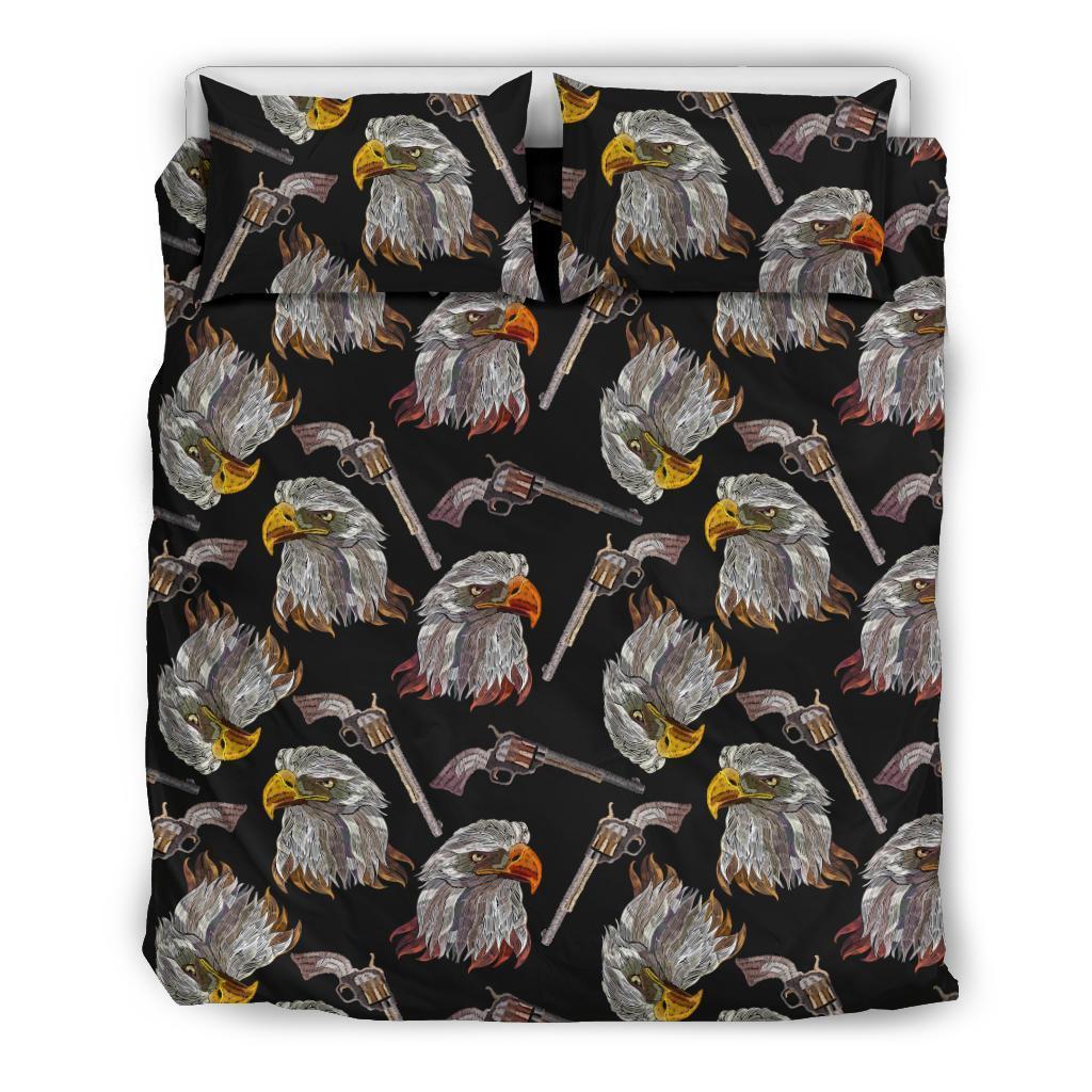 Eagle Print Pattern Duvet Cover Bedding Set-grizzshop