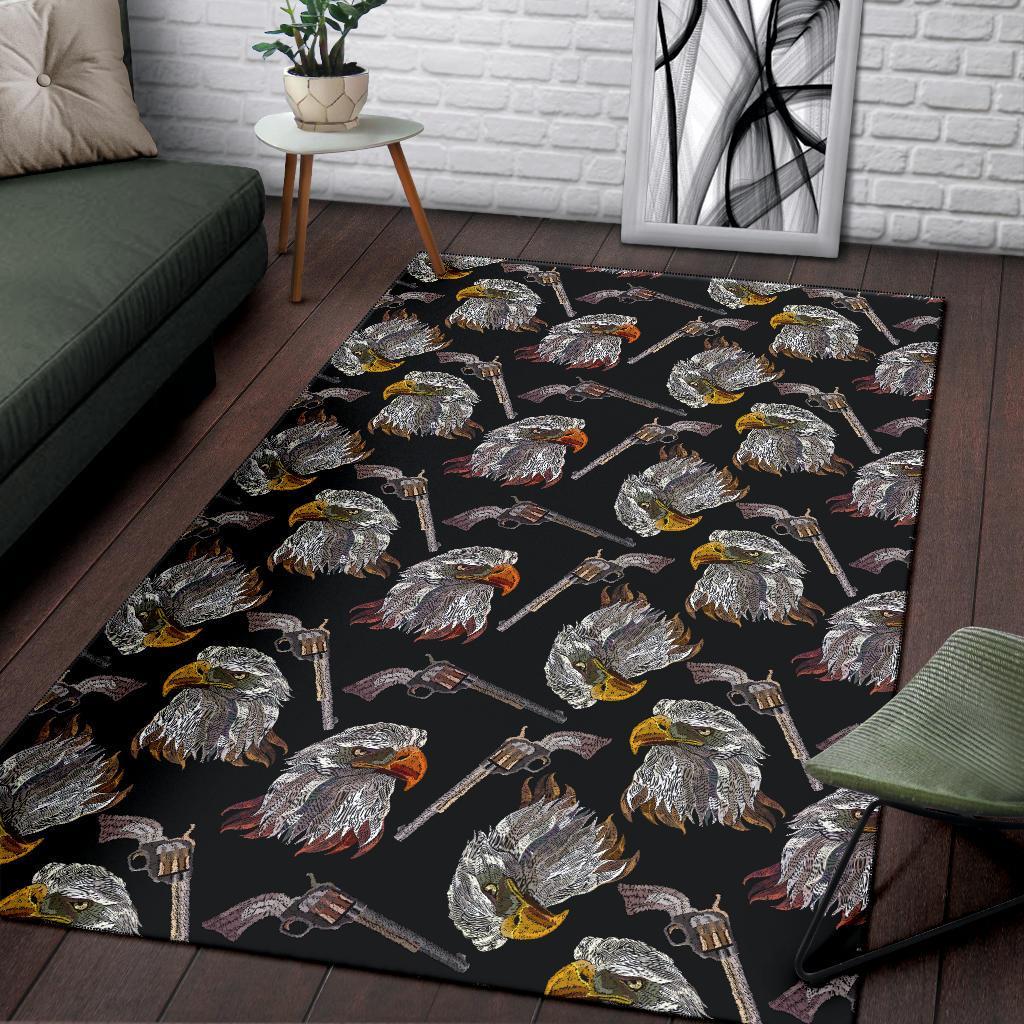 Eagle Print Pattern Floor Mat-grizzshop