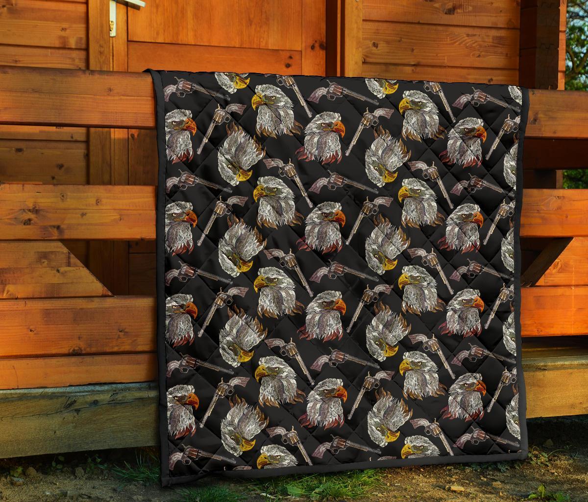 Eagle Print Pattern Quilt-grizzshop