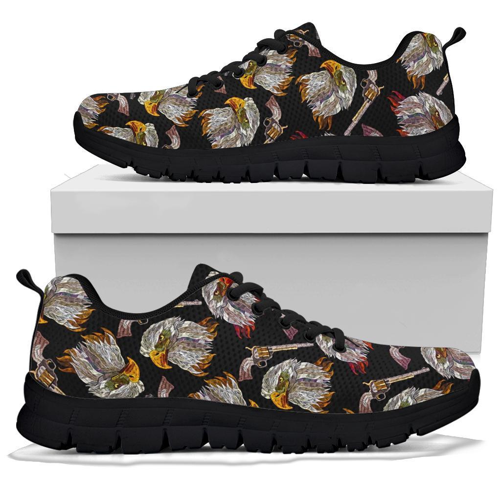 Eagle Print Pattern Sneaker Shoes For Men Women-grizzshop