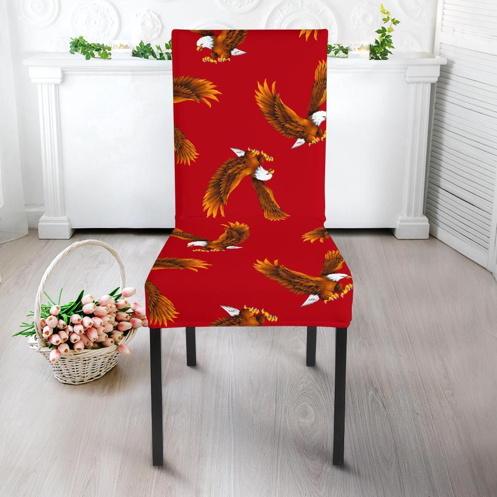 Eagle Red Pattern Print Chair Cover-grizzshop