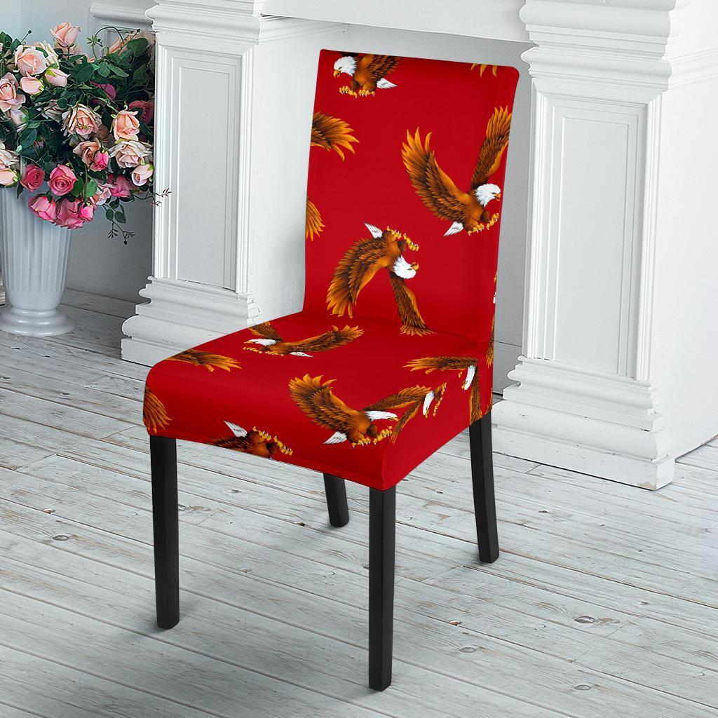 Eagle Red Pattern Print Chair Cover-grizzshop