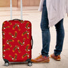 Eagle Red Pattern Print Luggage Cover Protector-grizzshop