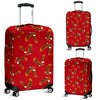 Eagle Red Pattern Print Luggage Cover Protector-grizzshop