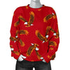 Eagle Red Pattern Print Women's Sweatshirt-grizzshop