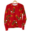 Eagle Red Pattern Print Women's Sweatshirt-grizzshop