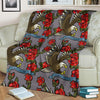 Eagle Rose Pattern Print Blanket-grizzshop