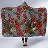 Eagle Rose Pattern Print Hooded Blanket-grizzshop