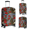 Eagle Rose Pattern Print Luggage Cover Protector-grizzshop