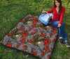 Eagle Rose Pattern Print Quilt-grizzshop