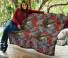 Eagle Rose Pattern Print Quilt-grizzshop