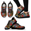 Eagle Rose Pattern Print Sneaker Shoes For Men Women-grizzshop