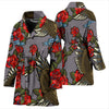 Eagle Rose Pattern Print Women Long Robe-grizzshop