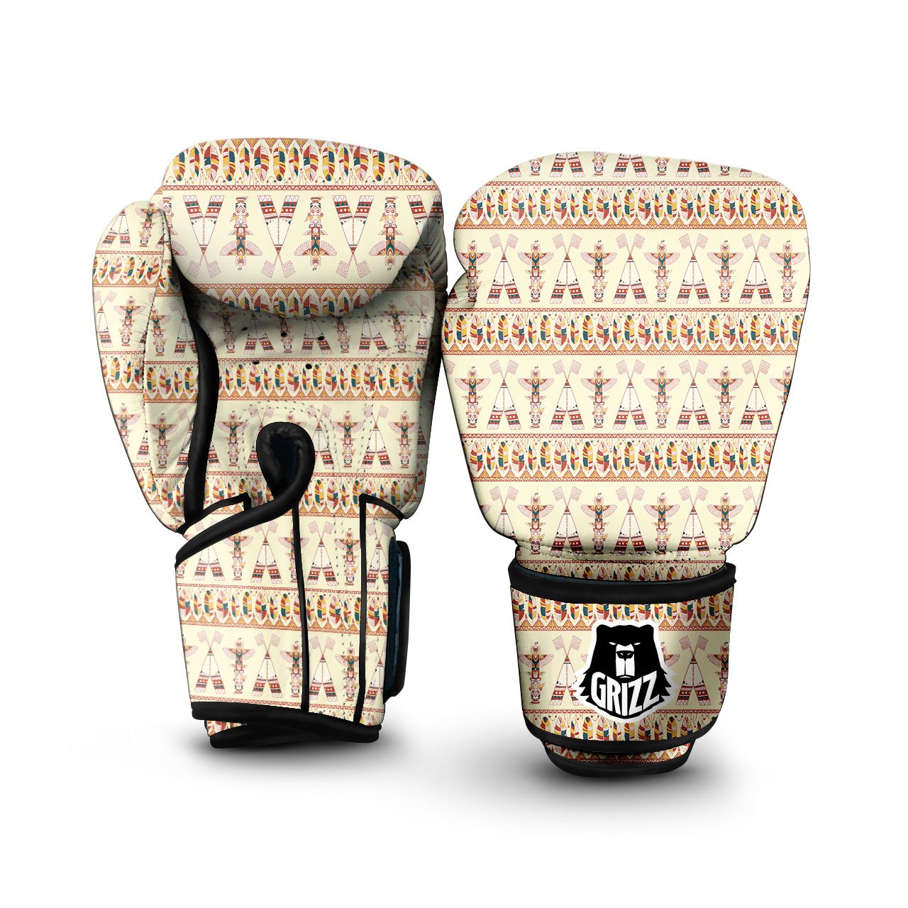 Eagle Totem Native American Print Boxing Gloves-grizzshop