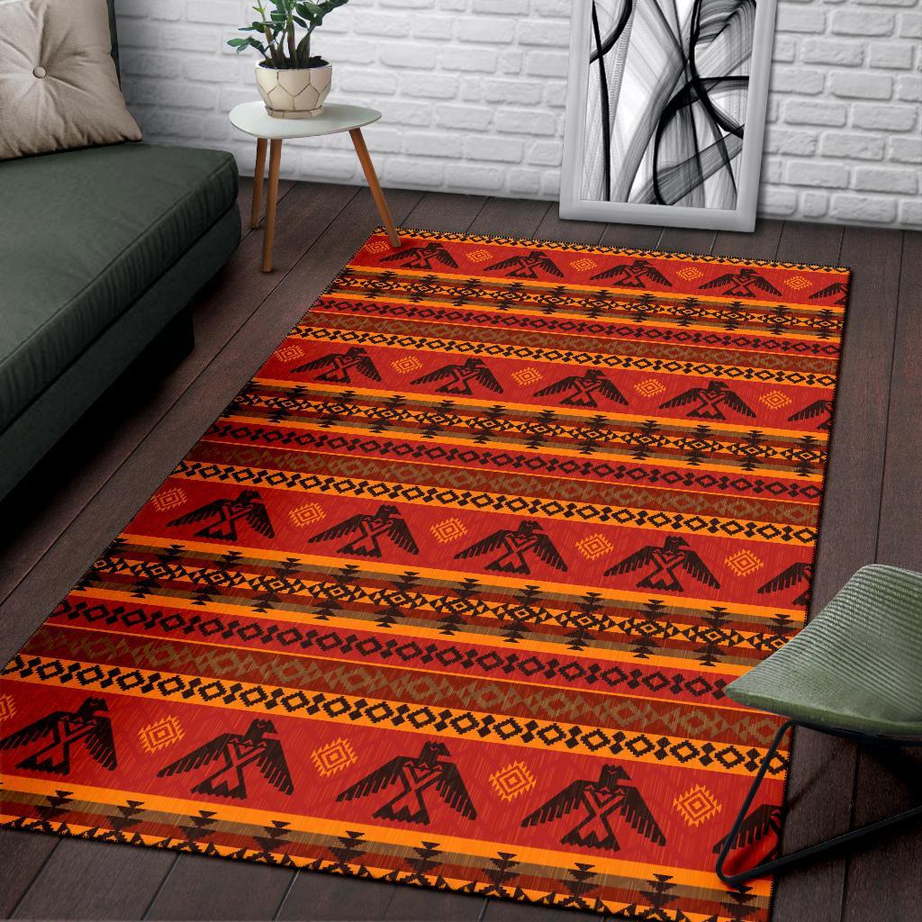 Eagle Native American Pattern Print Floor Mat-grizzshop