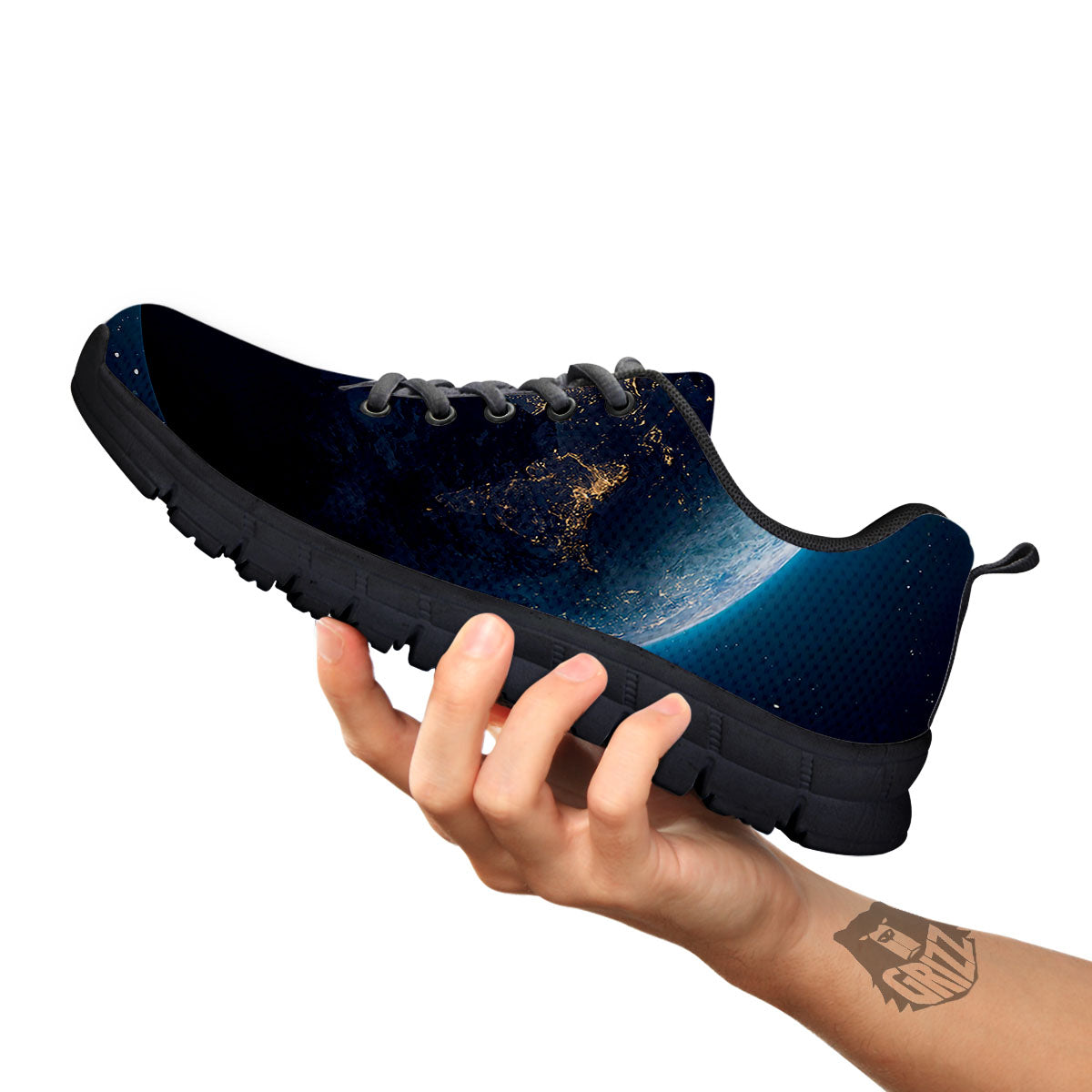 Earth And Space Print Black Sneaker-grizzshop