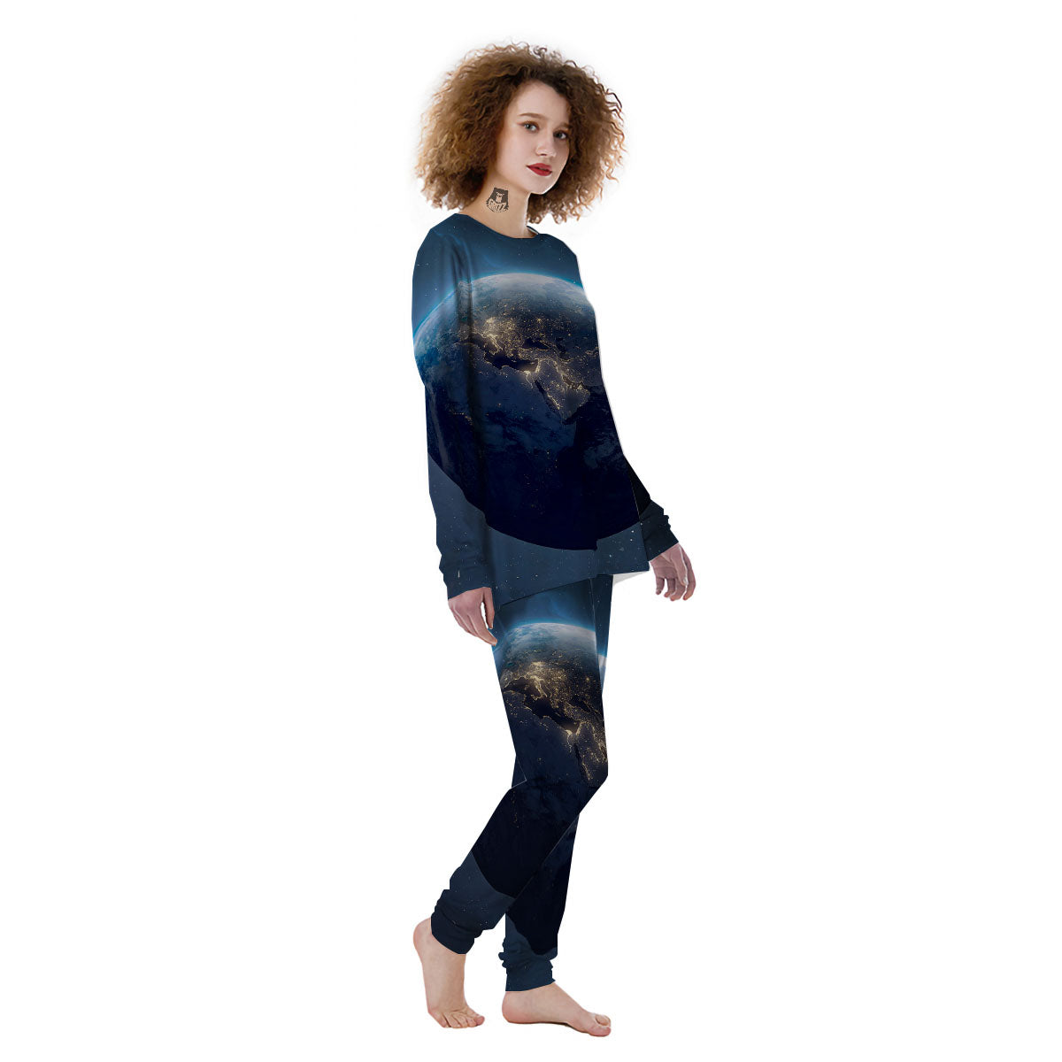 Earth And Space Print Women's Pajamas-grizzshop