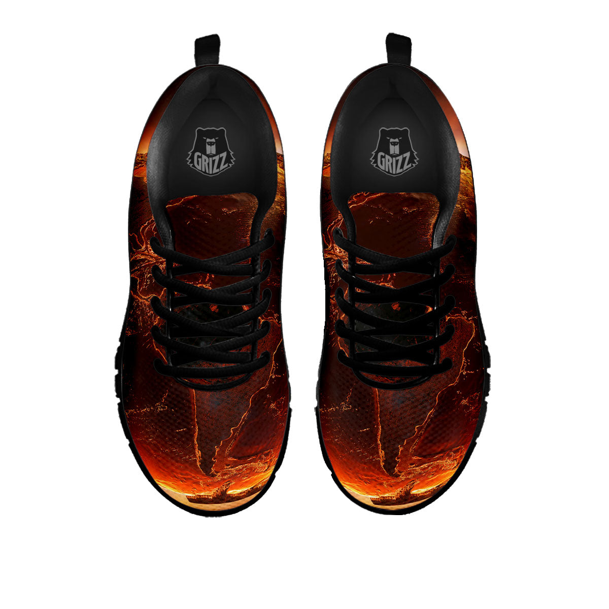 Earth Burning Print Black Sneaker-grizzshop