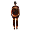 Earth Burning Print Men's Pajamas-grizzshop