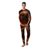 Earth Burning Print Men's Pajamas-grizzshop