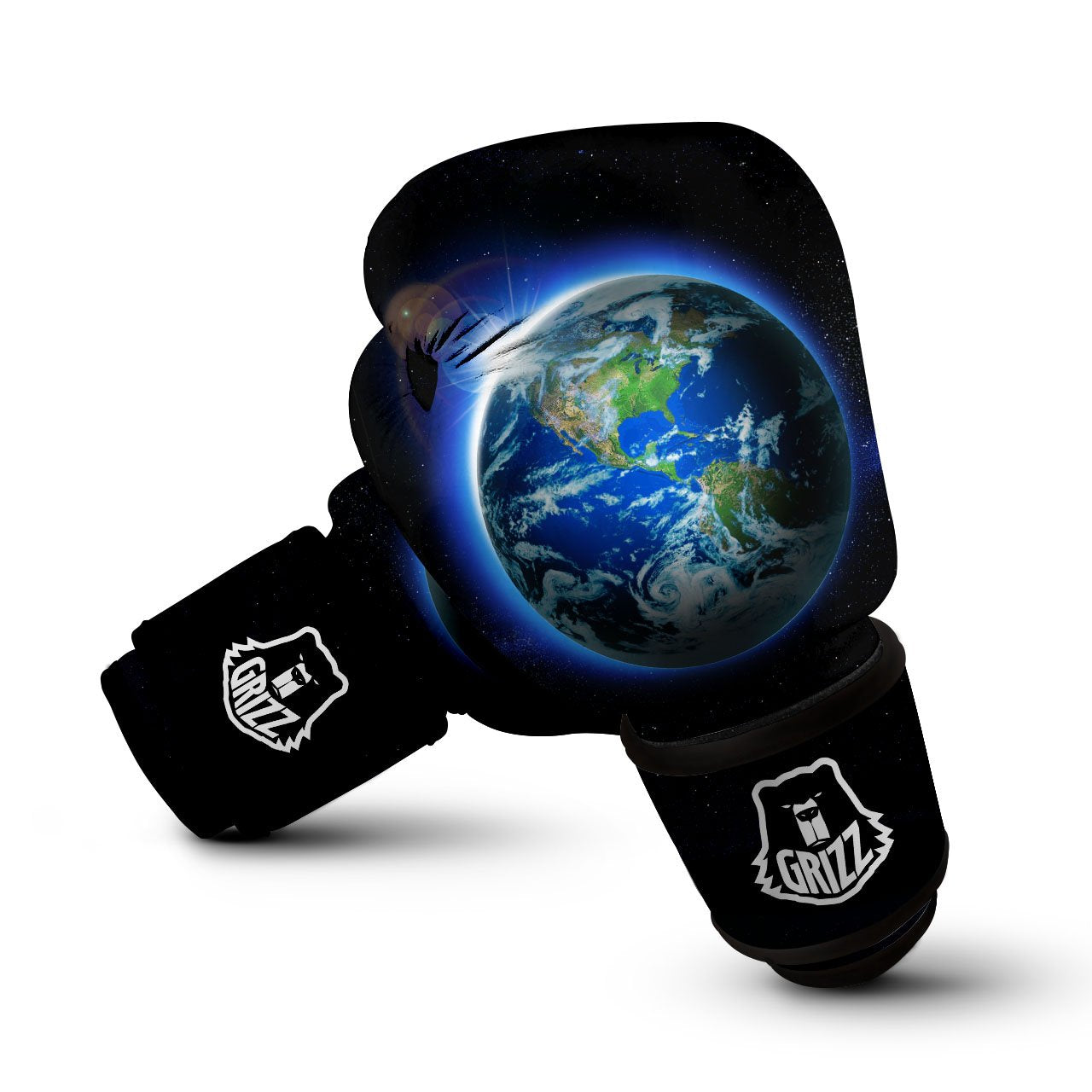 Earth Sunrise Print Boxing Gloves-grizzshop