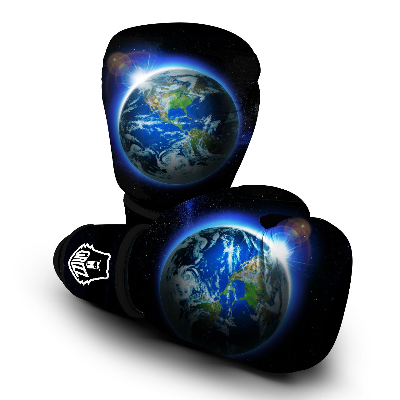 Earth Sunrise Print Boxing Gloves-grizzshop