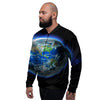 Earth Sunrise Print Men's Bomber Jacket-grizzshop