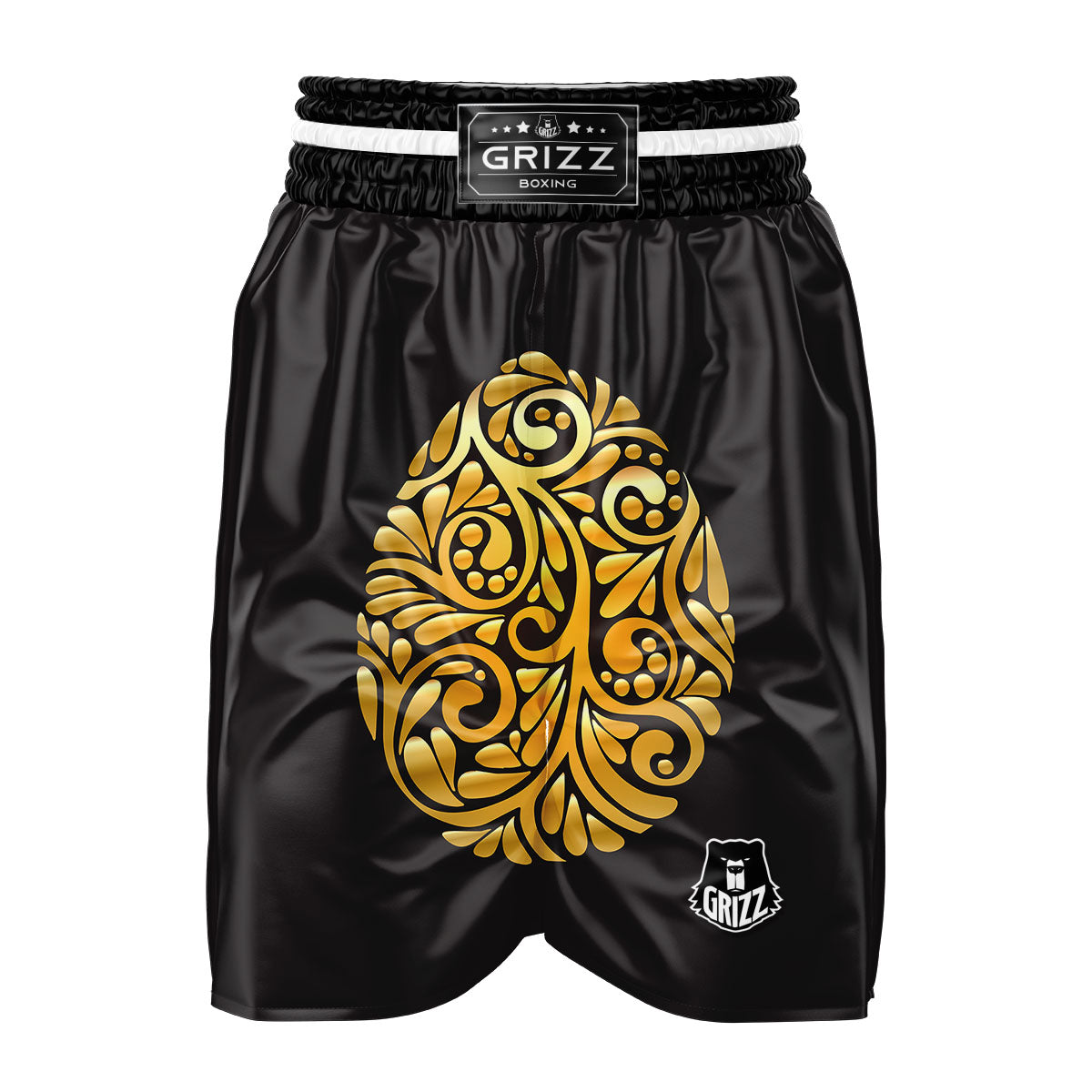 Easter Egg Gold Print Boxing Shorts-grizzshop