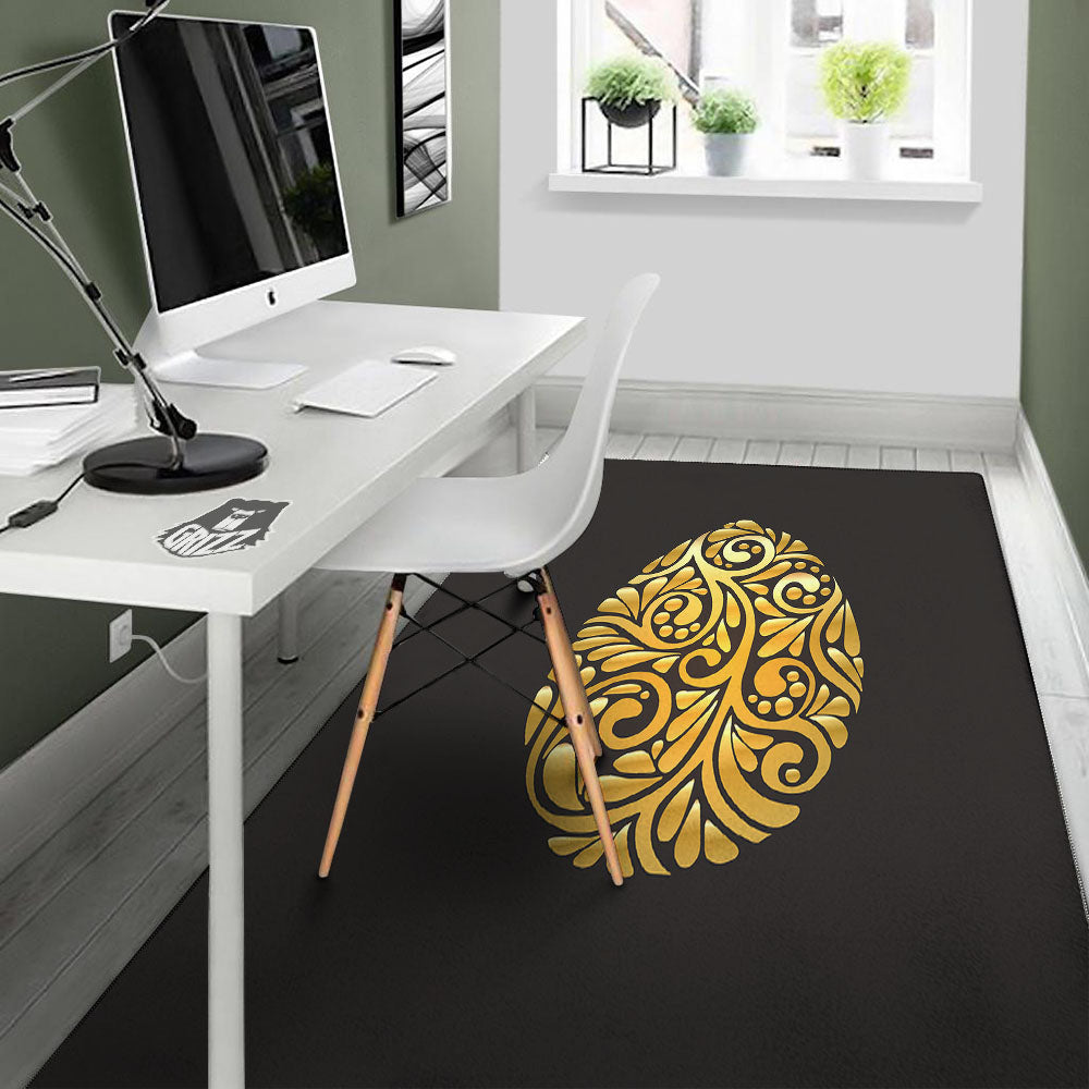 Easter Egg Gold Print Floor Mat-grizzshop