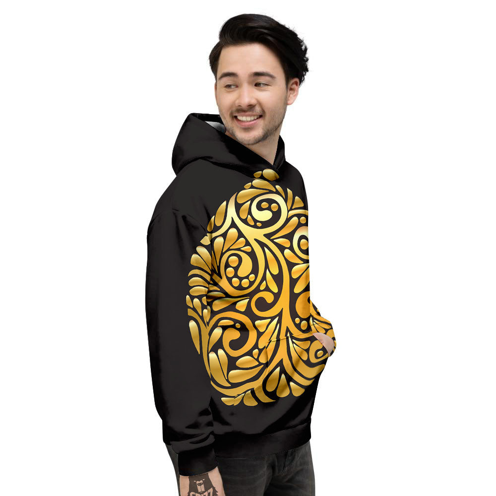 Easter Egg Gold Print Men's Hoodie-grizzshop