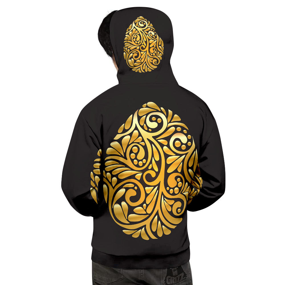 Easter Egg Gold Print Men's Hoodie-grizzshop