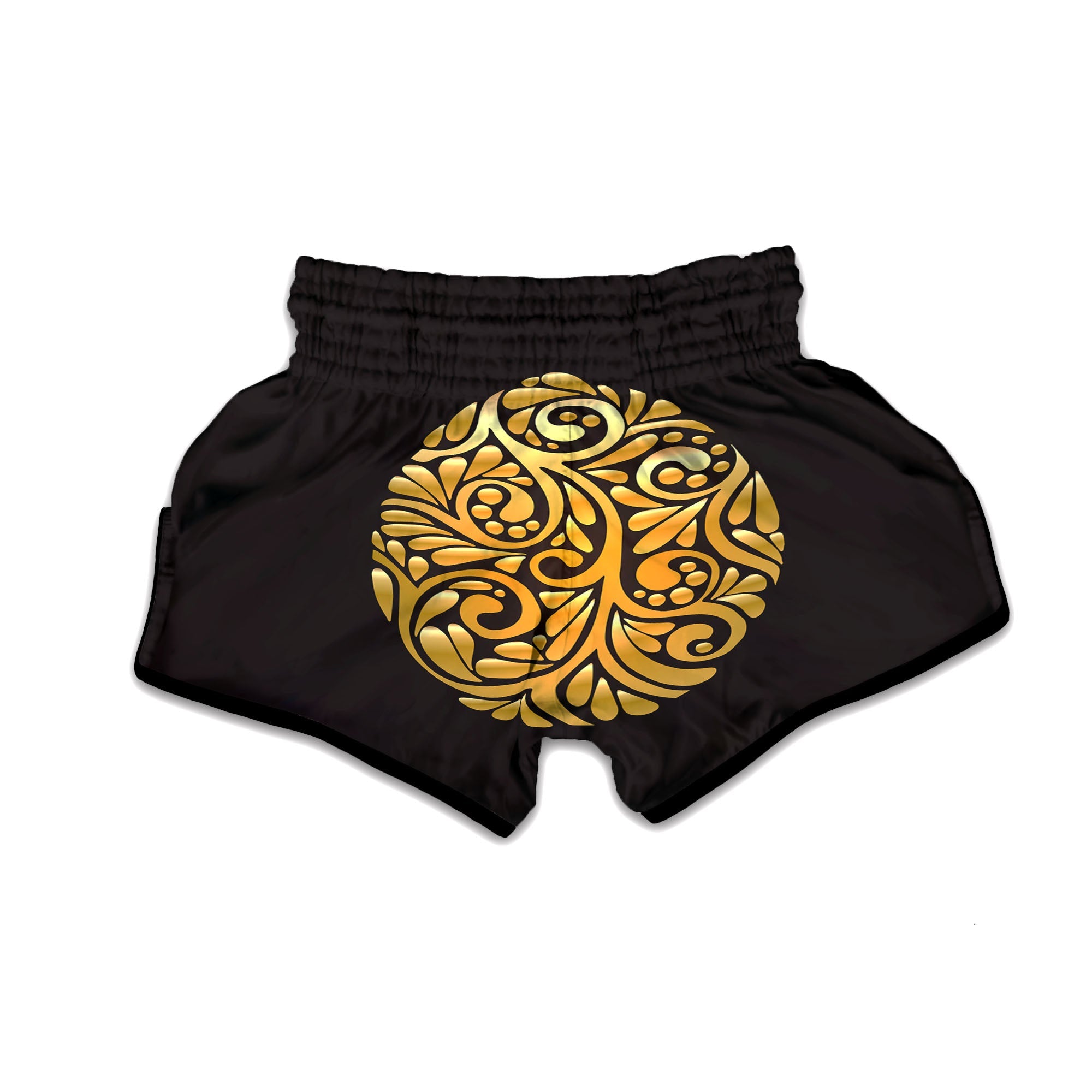 Easter Egg Gold Print Muay Thai Boxing Shorts-grizzshop