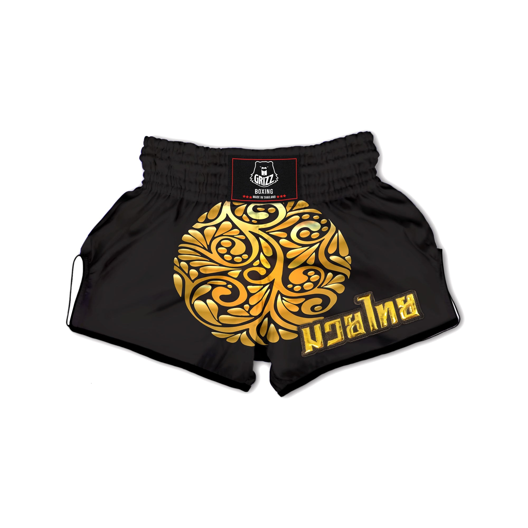 Easter Egg Gold Print Muay Thai Boxing Shorts-grizzshop