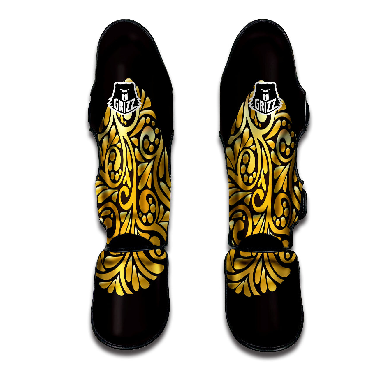 Easter Egg Gold Print Muay Thai Shin Guards-grizzshop