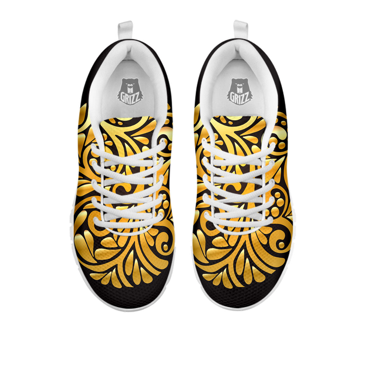 Easter Egg Gold Print White Sneaker-grizzshop