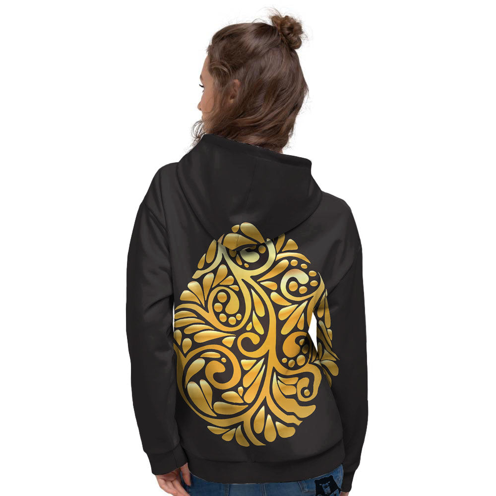Easter Egg Gold Print Women's Hoodie-grizzshop