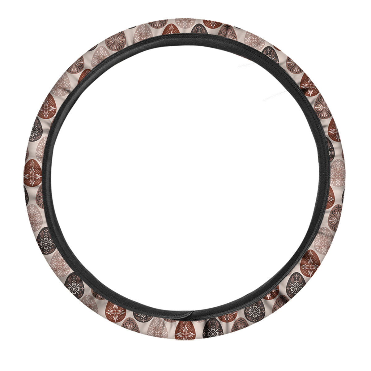 Easter Eggs Bohemian Print Pattern Car Steering Wheel Cover-grizzshop