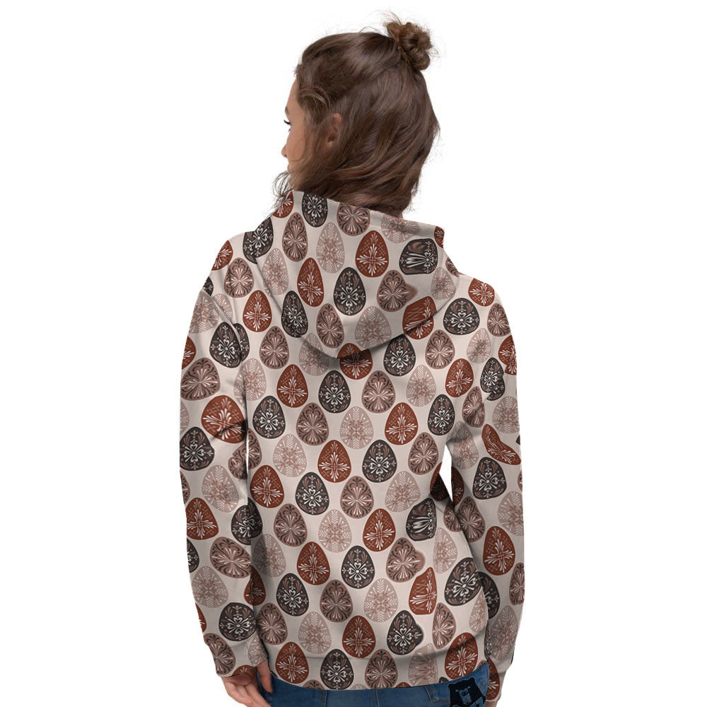 Easter Eggs Bohemian Print Pattern Women's Hoodie-grizzshop