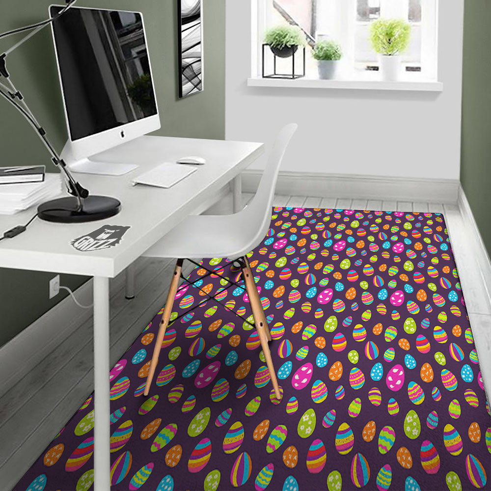 Easter Eggs Colorful Cute Print Pattern Floor Mat-grizzshop