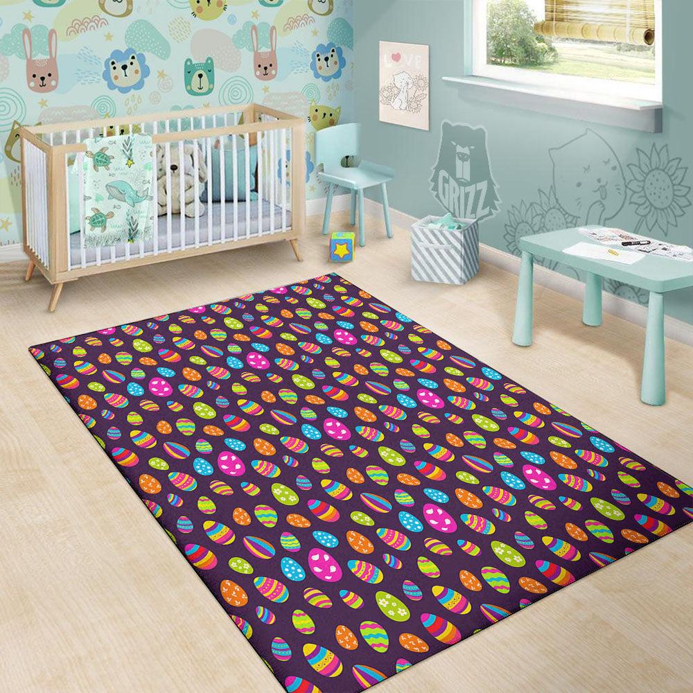 Easter Eggs Colorful Cute Print Pattern Floor Mat-grizzshop