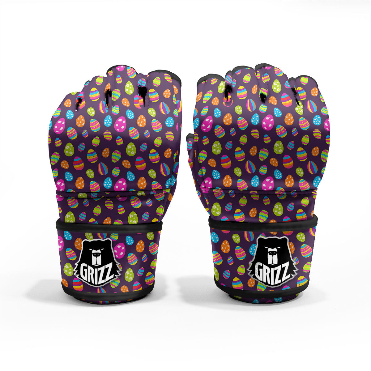 Easter Eggs Colorful Cute Print Pattern MMA Gloves-grizzshop