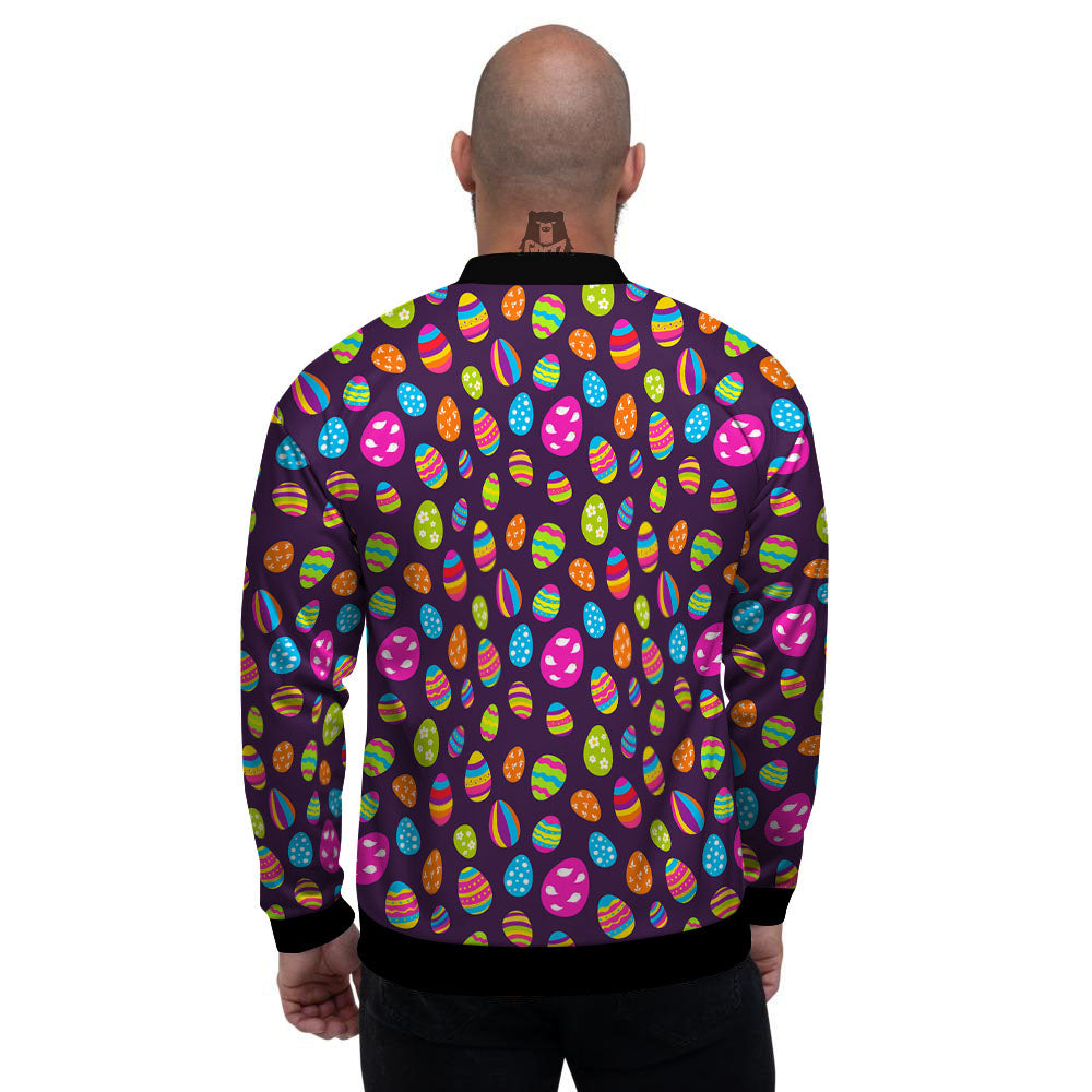 Easter Eggs Colorful Cute Print Pattern Men's Bomber Jacket-grizzshop