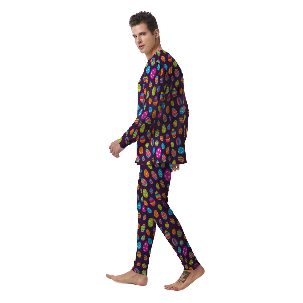 Easter Eggs Colorful Cute Print Pattern Men's Pajamas-grizzshop