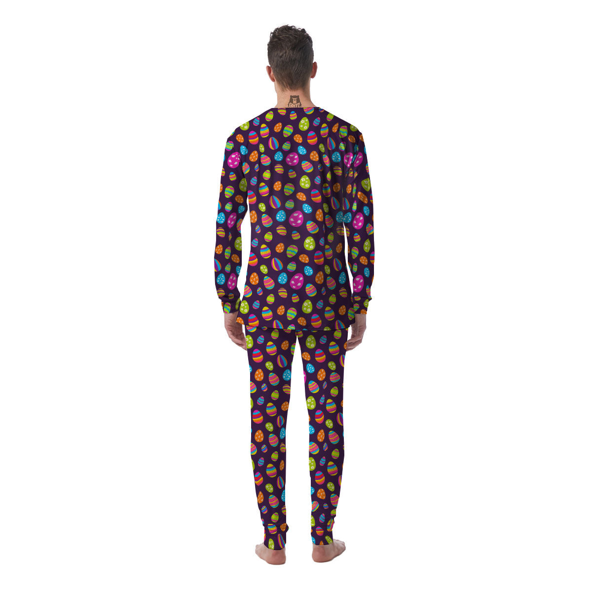 Easter Eggs Colorful Cute Print Pattern Men's Pajamas-grizzshop